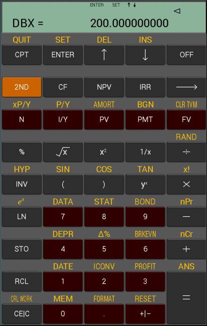 Android application Ba Financial Calculator plus screenshort