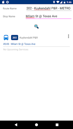 Bus Time in Houston Screen 3