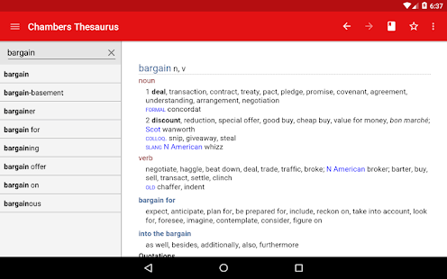 Chambers Thesaurus Capture d'écran