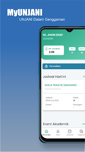 Android application myUNJANI screenshort