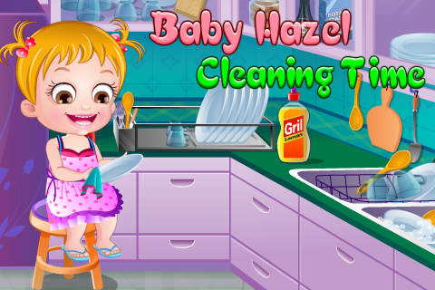 Baby Hazel Cleaning Time