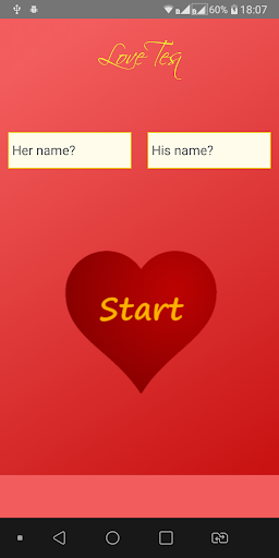 Android application Love Calculator screenshort