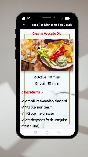 Android application Ideas For Dinner screenshort