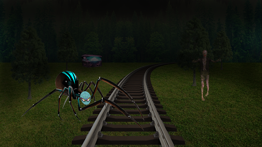 Страшно Поезд Ужастик Побег 3D