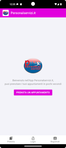 Android application Personal Servizi screenshort