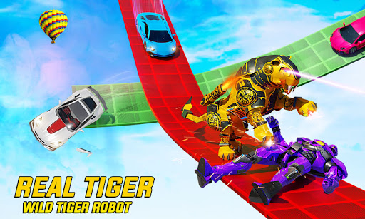 GT Tiger Robot Stunt Car Games Screen 3
