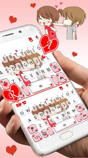 Playful Couple Keyboard Theme Screen 2