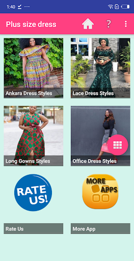 Android application Plus Size Dress Styles screenshort