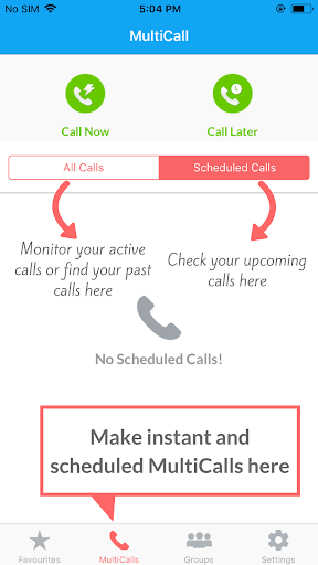 Android application MultiCall – Group Calling App screenshort