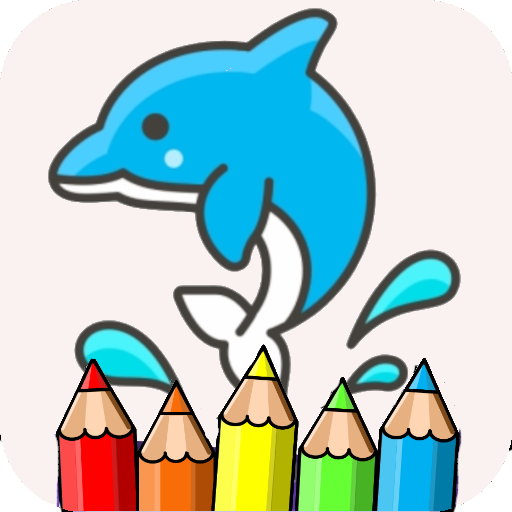 Coloring Pages Dolphin logo