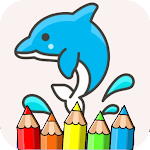 Cover Image of ダウンロード Coloring Pages Dolphin Shark  APK