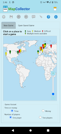 Android application Map Collector screenshort