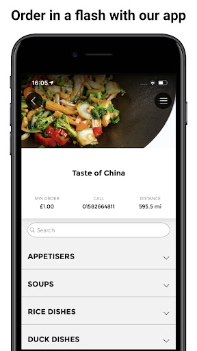 Android application Taste of China, Dunstable screenshort