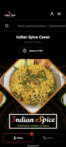 Android application Indian Spice Cavan screenshort