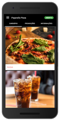 Android application Paparello Pizza screenshort