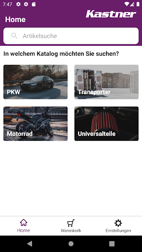 Android application Kastner Autoteile screenshort