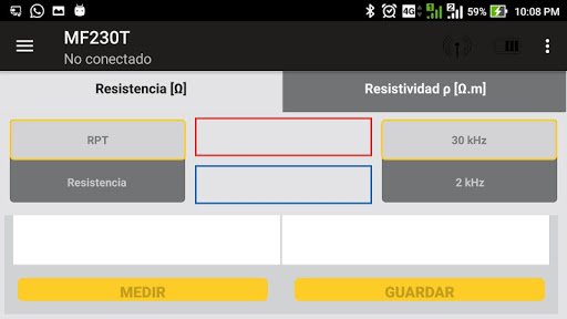 Android application Telurometro screenshort