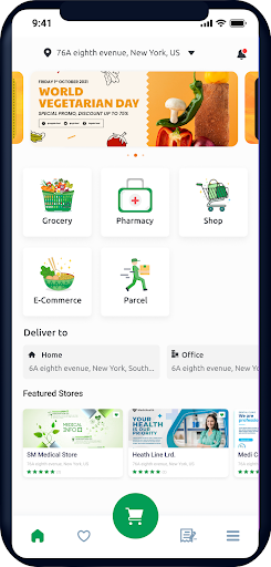 Android application 6amMart screenshort