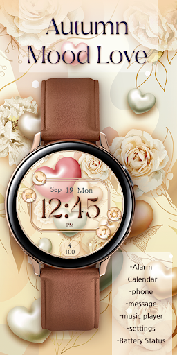 Android application Autumn Mood Love_Watchface screenshort