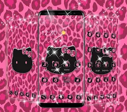 キティのキュートなピンクのヒョウ子猫のテーマ ピンクのヒョウの輝き壁紙 Google Play のアプリ