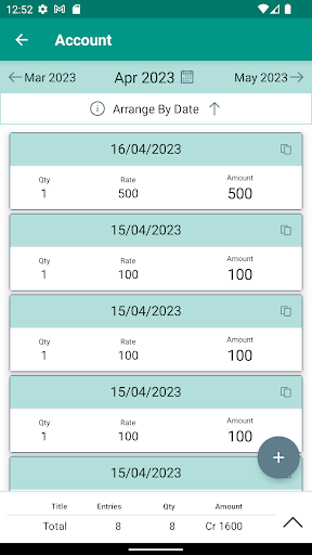 Hisab Kitab - Easy Accounts Screen 3