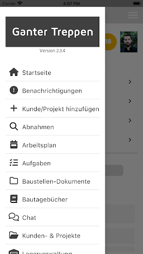 Android application GANTER TREPPEN screenshort