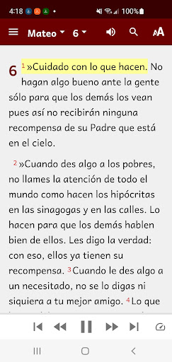 Screenshot of Spanish PDT Bible