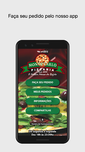 Android application Monte Carlo Pizzaria screenshort