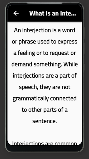 Android application secondary interjections screenshort
