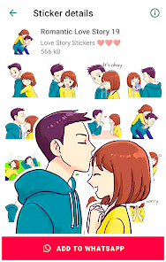 Captura 21 Pegatinas amor para WhatsApp android