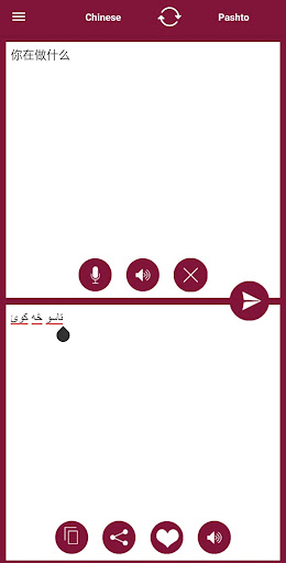 Pashto - Chinese Translator Screen 2