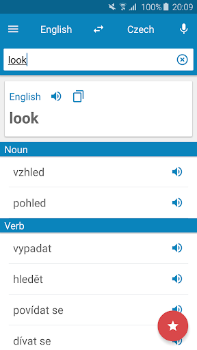 Android application Czech-English Dictionary screenshort