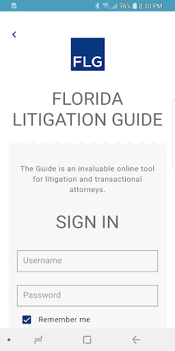 Florida Litigation Guide Screen 2
