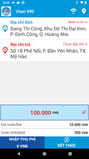 Lái xe Vtaxi 990 Screen 2