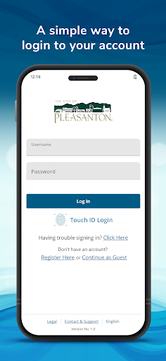 Screenshot of MyWater Pleasanton App