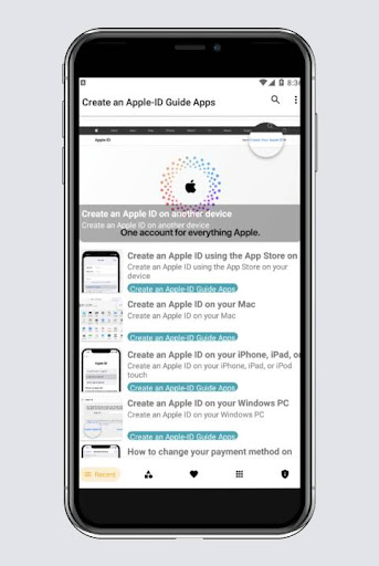 Create an apple-ID guide apps Screen 2