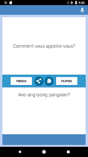 Android application French-Filipino Translator screenshort