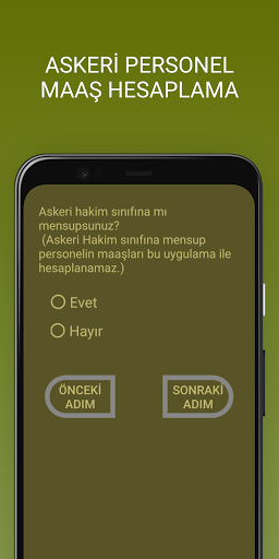 Askeri Personel Maaş Hesabı Screen 3
