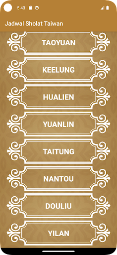 Jadwal Sholat Taiwan Screen 3