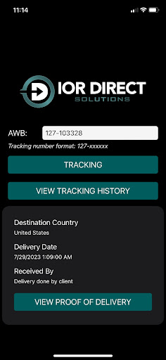 IOR Direct Solutions Screen 3