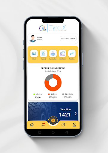 Android application Tyre-X screenshort