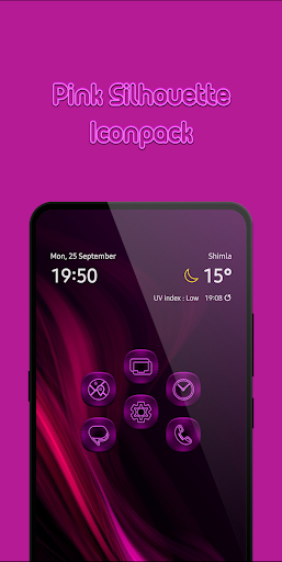 Android application Pink Silhouette Icon Pack screenshort