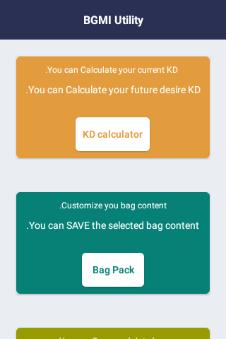 Android application BGMI Utilities screenshort