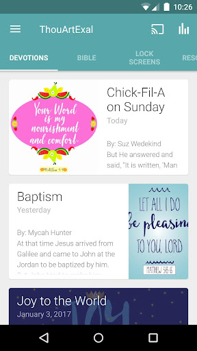 Android application ThouArtExalted Ministries screenshort