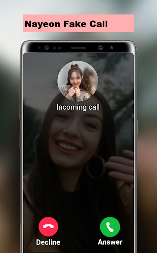 Android application Nayeon Fake Call screenshort