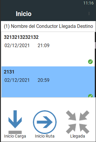 Android application Camiones screenshort