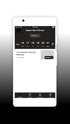 Aspen Row Fitness Screen 3