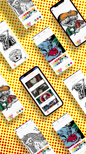 Android application Horror Coloring Pages screenshort