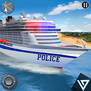 Police Cruise Ship Transport Car Truck Transporter  Icon
