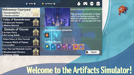 Genshin Wish Sim Artifacts